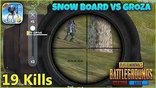 Snow Board VS Groza, Epic FIght Gameplay | PUBG Mobile Lite