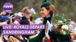 LIVE: Royal Family Departs Sandringham After Christmas Morning Service