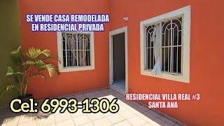 Casa En Venta Residencial Villa Real En Santa Ana EL SALVADOR. Cel:+503 6993 1306