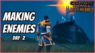 Making Enemies with ALPHA CLANS as a SOLO - Conan Exiles 2025