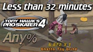 THPS4 any% speedrun 31:58.68 IGT (unrestricted)