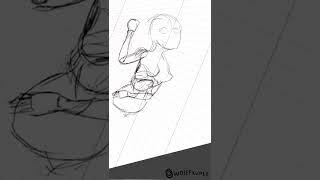 I was trying to draw Alita from Battle Angel Alita but I failed 零 (timelapse) #shorts