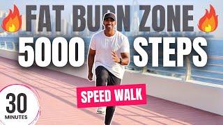 5000 Steps Speed Walk at Home in 30 minutes| Fat Burn Walk