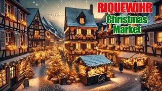 Riquewihr Walking Tour 4K - Best Christmas Village in France?