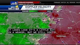 TORNADO WARNING issued in Carroll County until 4:30 p.m. wbaltv.com/weather