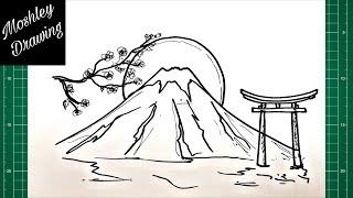 How to Draw Mount Fuji Step by Step