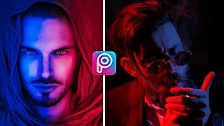 PicsArt Dual Tone Colour Editing || Red and Blue face editing trick || urban editz