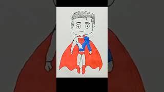 How to draw Superman  easy and simple way. #superman #dc #drawing #art #painting #creativecrazycode
