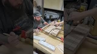 #quadriplegic #woodwork #wheelchair #plaid #theprocess #endgraincuttingboard #keepitpushinwoodwork