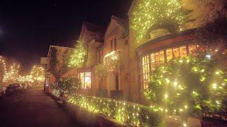 Christmas lights in the Cotswold Village of Broadway