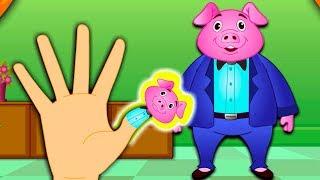 The Finger Family Pig Family Nursery Rhyme | Kids Animation Rhymes Songs