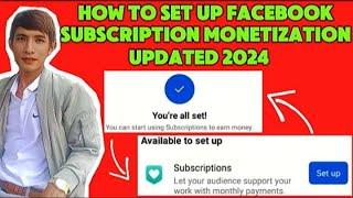 PAANO I SET UP ANG FACEBOOK SUBSCRIPTION MONETIZATION ( updated 2024 )