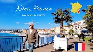 Sunny Promenade in Nice, in February (France)