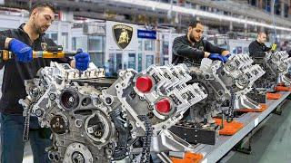 Inside Lamborghini Factory in Italy Producing Massive V12 Engines