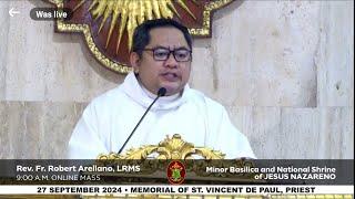 QUIAPO CHURCH LIVE TV MASS TODAY 9:00 AM SEPTEMBER 27, 2024 FRIDAY