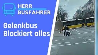 Gelenkbus hat sich festgefahren. Fehler passieren. #herrbusfahrer