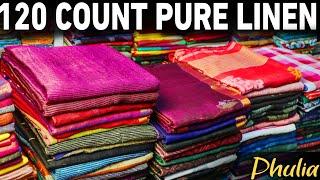 120 Count Pure Linen | Tussar Tissue Silk | Pure Matka Muslin | Bengal Khadi Saree Manufacturer