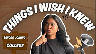 THINGS I WISH I KNEW BEFORE JOINING COLLEGE||must watch || @Hershesvlogs ||