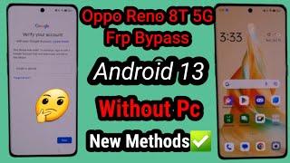 Oppo Reno 8T 5G Frp Bypass without pc Android 13 | Oppo Cph 2505 Google account bypass  Oppo Reno 8T