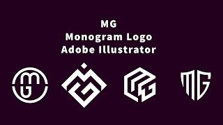 MG Monogram Logo, Design, in Adobe Illustrator, 2022 Tutorial, Graphic Design, Adobe Creative Tools