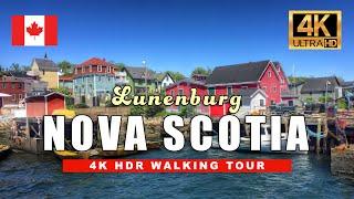  Lunenburg, Nova Scotia Walking Tour - Most Beautiful Place in Canada | 4K HDR 60fps