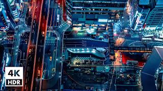 SHIBUYA SKY, Breathtaking Tokyo night panorama | 4K HDR with Binaural Japanese Sounds