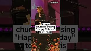 Georgia churchgoers sing 'Happy Birthday' to VP Harris