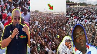 So meso dae? Mahama Left Stunned by Massive Crowd at NDC Rally in Kumasi As Samira & Bawumia 