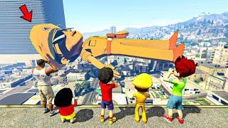 Franklin & Shinchan Found Biggest Ever Little Singham in GTA 5 in Telugu