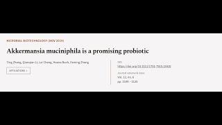 Akkermansia muciniphila is a promising probiotic | RTCL.TV