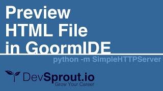 Preview HTML File with GoormIDE and SimpleHTTPServer