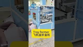 Tray Former white cardboard folding machine high speed tray erector machine