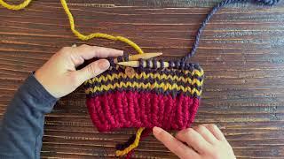 How To Knit Jogless Single Stripes In The Round