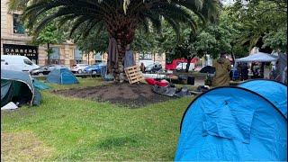  #LIVE Hackney Council Palestine Protest Camp Eviction-Israel Counter Demo #LONDON 