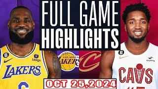 Los Angeles Lakers Vs Cleveland Cavaliers FULL GAME Highlights Oct 25,2024 NBA Season