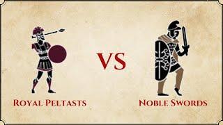 ROME II Total War : Royal Peltasts VS Noble Swords