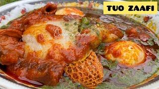 HOW TO PREPARE AUTHENTIC TUO ZAAFI & AYOYO SOUP FROM SCRATCH | TUO ZAAFI / HUASU STEW | AYOYO SOUP