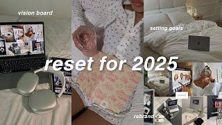 RESET FOR 2025 ‍️⭐️ | making my vision board, goal-setting, rebranding, etc!