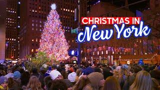 NEW YORK Christmas Eve  Holiday Season in Manhattan - Walking Tour 4K