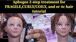 Aphogee 2-step treatment for Fragile, Curly, Coily and or 4c hair tutorial