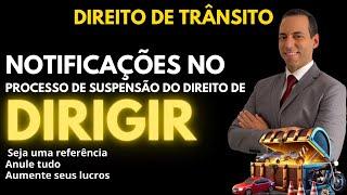 Notificações do processo de suspensão do direito de dirigir