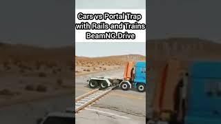 Cars vs Portal Trap With Slide Colors - BeamNG.Drive