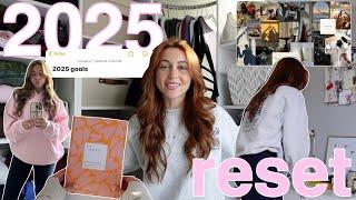 2025 reset ️ (deep cleaning & organizing, vision boards, reading goals & journal set up + more!)