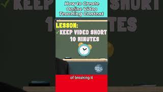 How to Create Online Video Teaching Content #short