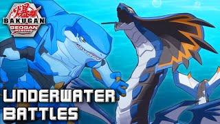 Every Underwater Battle in Bakugan: Geogan Rising  Bakugan Cartoon Battle Compilation for Kids