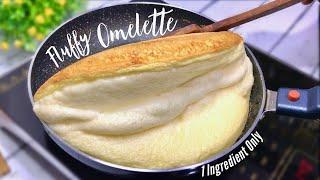 1 Ingredient Fluffy Soufflé Omelette With Butter | Sugar And Spice Cooking