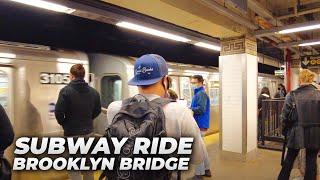 NYC Subway Trip from Little Italy to Brooklyn Bridge Walkway (November 2021)