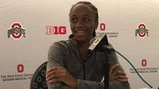 Ohio State sprinter Anavia Battle discusses qualifying for U.S. Olympic team