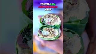 Mediterranean Collard Green Wrap with pumpkin  seeds . #wraps #rawvegan #recipes