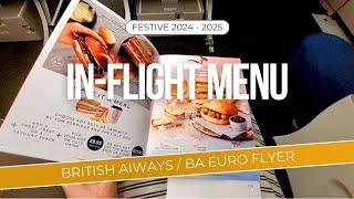 British Airways Festive In-Flight Menu / November 2024